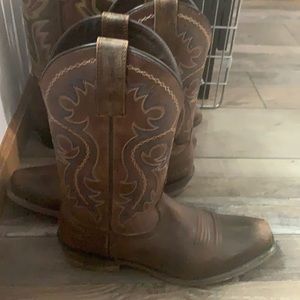 Ariat brown leather cowboy boots
